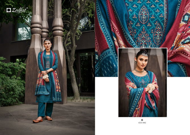 Zulfat Amanda Fancy Festive Wear Pashmina Dress Material Collection